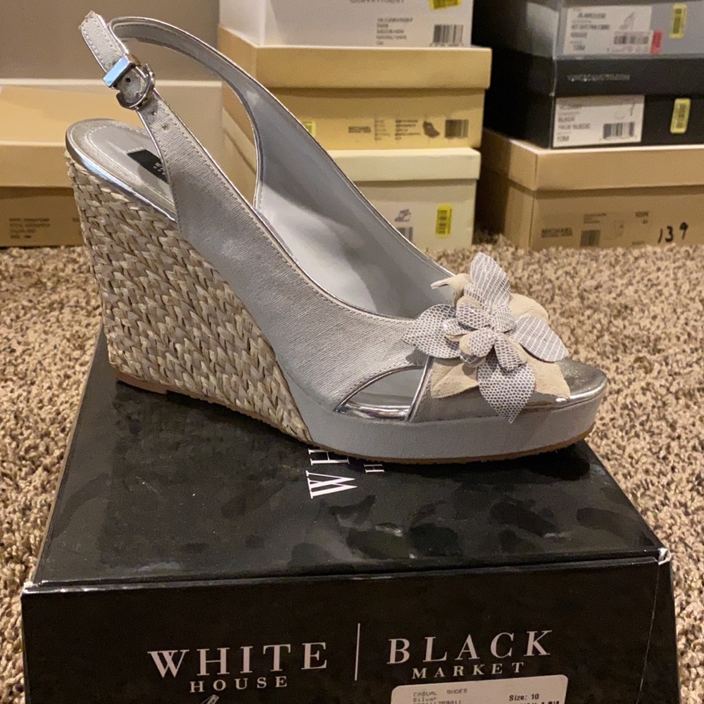 White House Black Market Wedge Sandal
